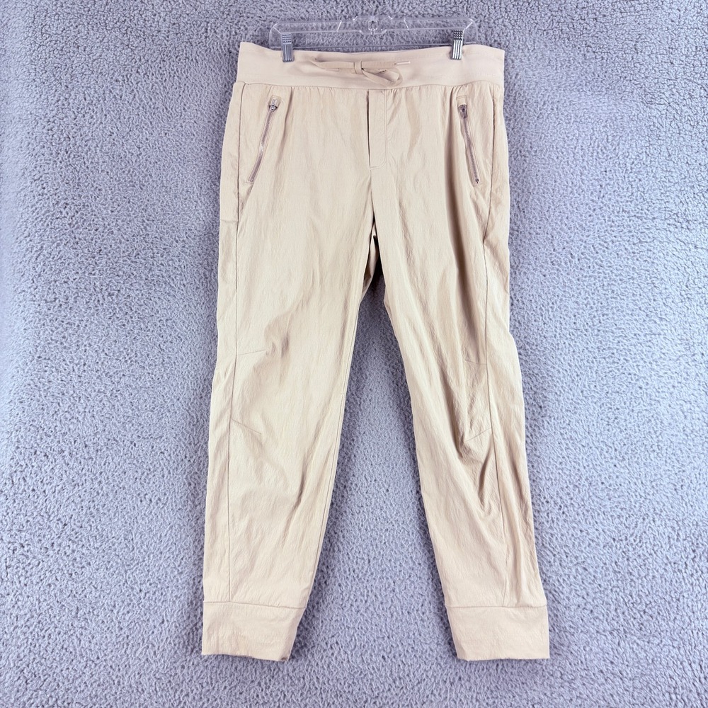 Athleta Trekkie North Jogger Womens 14 Beige Tan Ripstop Hiking Pants 405726